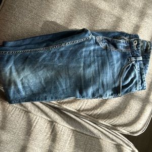 Straight leg dark denim men’s jeans